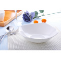 Haonai white & deep soup plate porcelain serving plate for soup plate salad plate hotel dinner plate,2 pieces dinner plate set